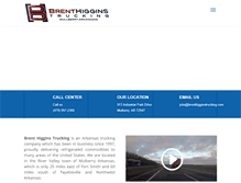 Tablet Screenshot of brenthigginstrucking.com